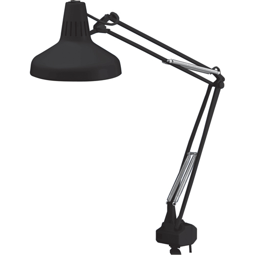LAMPES DE TRAVAIL COMBIN&eacute;ES ROBUSTES, 22/60 W, Fluorescent/Incandescente, Col 45", Noir Nassau Supply