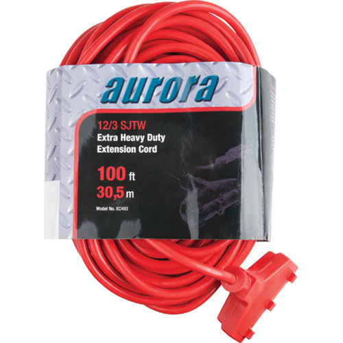 Cordon rallonge en vinyle, Ext&eacute;rieur, SJTW, AWG 12/3, 15 A, 3 prise(s), 100' Nassau Supply