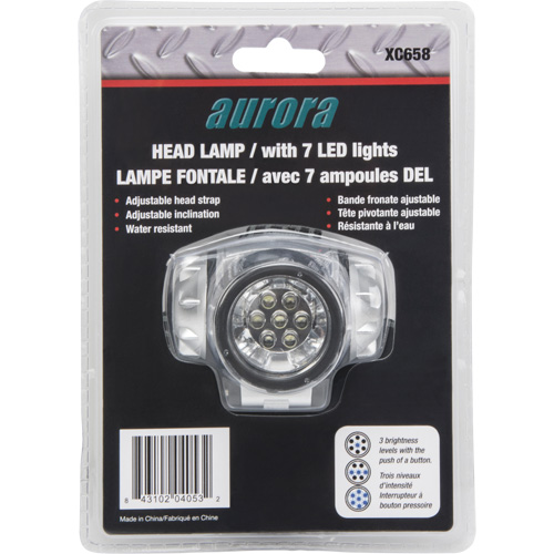 Lampe frontale, DEL, 28 lumens, 20 hres de fonctionnement, piles AAA Nassau Supply