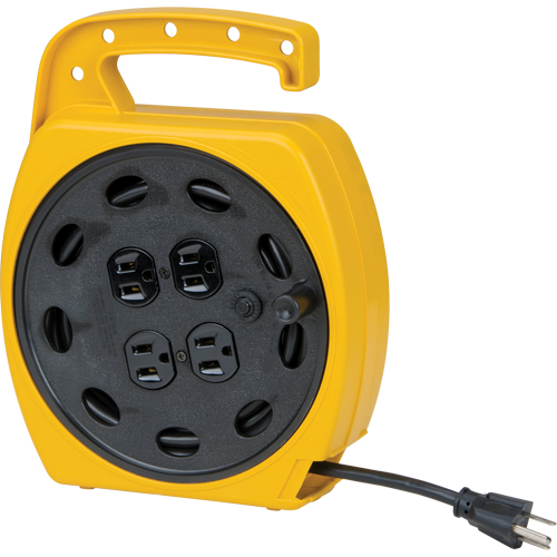 Cordons rallonges &agrave; enrouler, 25', SJT, Calibre de 16/3, 10 A Nassau Supply