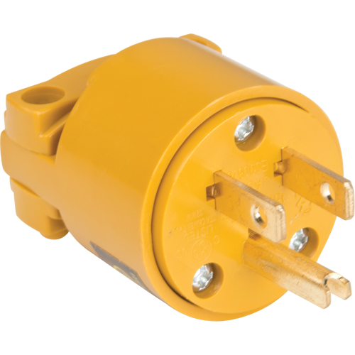 Fiche de mise &agrave; la terre en PVC, Plastique, 15 A, 125 V Nassau Supply
