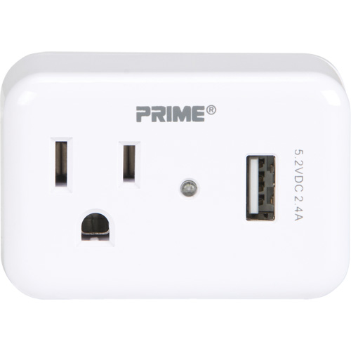 Prime&reg; USB Charger with Surge Protector Nassau Supply