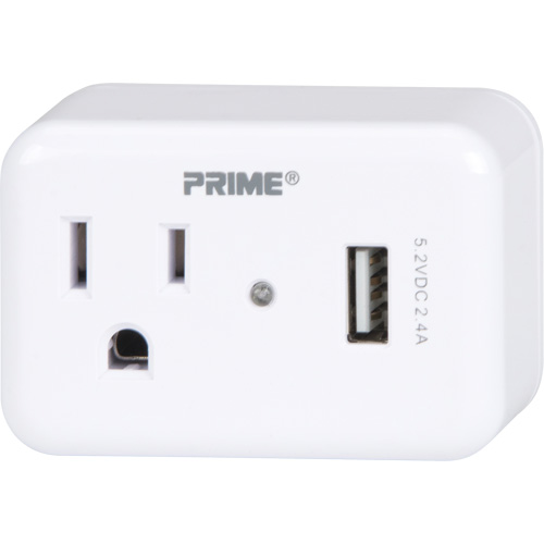 Prime&reg; USB Charger with Surge Protector Nassau Supply