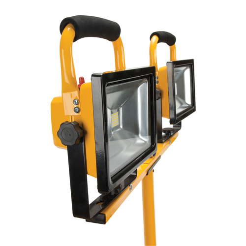 Twin-Head Work Light, LED, 40 W, 4800 Lumens, Aluminum Housing Nassau Supply