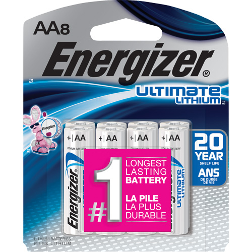 Batteries au lithium Ultimate, AA, 1,5 V Nassau Supply