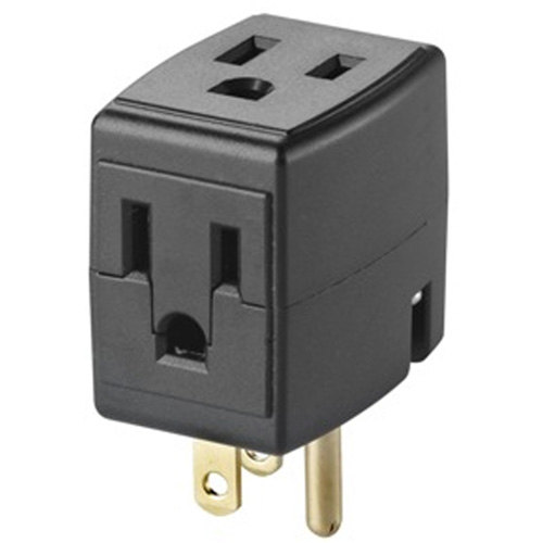 Cube triple mis &agrave; la terre, 3 Prise(s), Aucune, 15 A, 1875 W, 125 V Nassau Supply