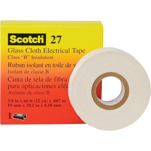 Ruban isolant en toile de verre 27 Scotch, 12 mm (1/2") la x 20 m (66') lo Nassau Supply