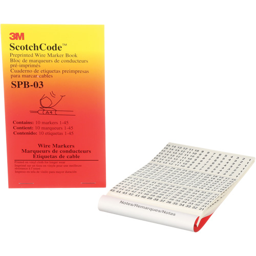 ScotchCode Pre-Printed Wire Marker Book Nassau Supply