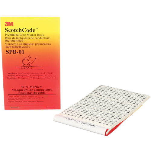 ScotchCode Pre-Printed Wire Marker Book Nassau Supply