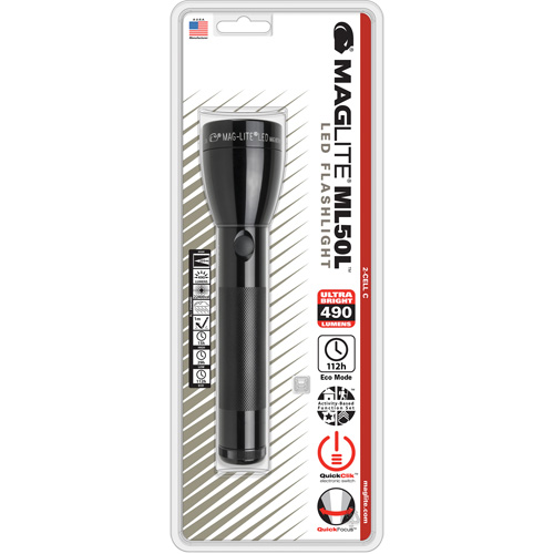 Flashlight, LED, 490 Lumens, C Batteries Nassau Supply