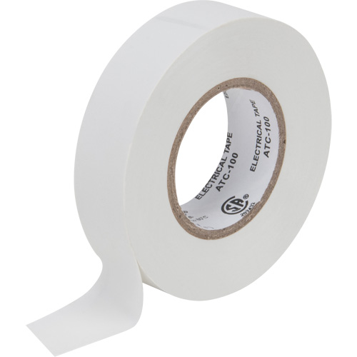 Electrical Tape, 19 mm (3/4") x 18 M (60'), White, 7 mils Nassau Supply
