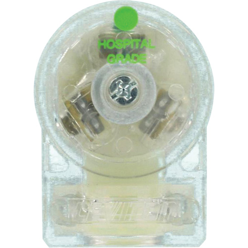 Angled Hospital Grade Extension Plug, Nylon, 15 Amps, 125 V Nassau Supply