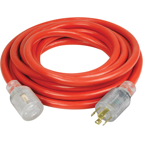 Generator Extension Cord with Quad Tap, Outdoor, 10 AWG, 30 A, 4 Outlet(s), 25' Nassau Supply