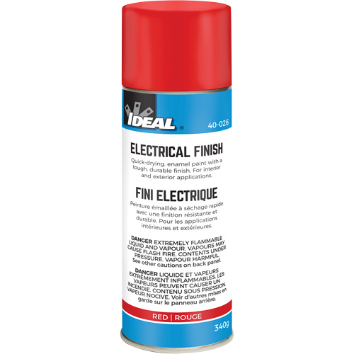 Quick-Dry Enamel Electrical Finish Paint, Aerosol Can, Red Nassau Supply