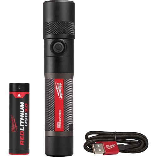 Lampe de poche 1100L &agrave; mise au point par torsion, DEL, 1100 lumens, Piles Rechargeable Nassau Supply
