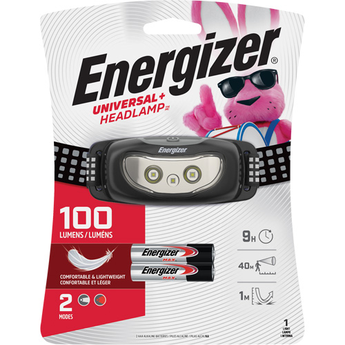 Universal Plus Headlamp, LED, 100 Lumens, 9 Hrs. Run Time, AAA Batteries Nassau Supply