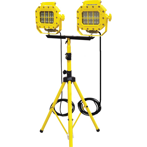 Explosion Proof Floodlight with Tripod, LED, 40 W, 5600 Lumens, Aluminum Housing Nassau Supply