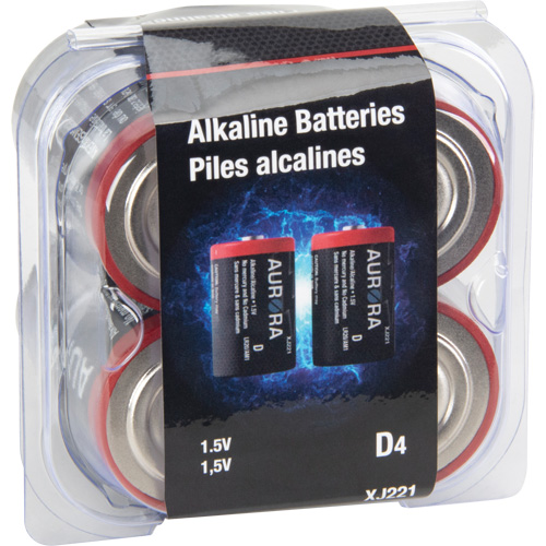 Piles alcalines industrielles, D, 1,5 V Nassau Supply