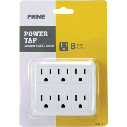 Power Tap, 6 Outlet(s), 15 A, 1875 W, 125 V Nassau Supply