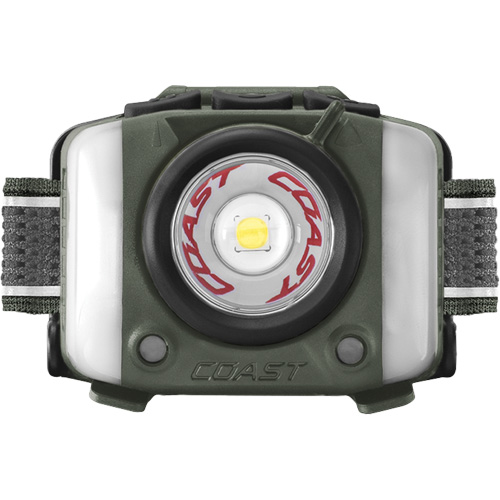 Lampe frontale FL97R &agrave; trois couleurs avec syst&egrave;me Twist Focus et commande vocale, DEL, 830 lumens, 2 hres de fonctionnement, piles Rechargeable Nassau Supply