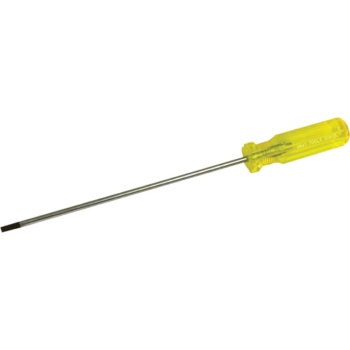 Tournevis &agrave; fente pour &eacute;lectricien, Tige de 3/16", Ronde, 11-1/2" lo, Prise en Plastique Nassau Supply