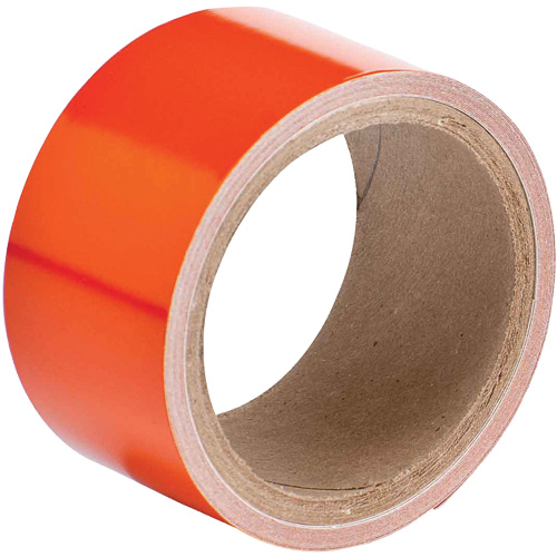 Reflective Marking Tape, 2" x 15', Acrylic, Orange Nassau Supply