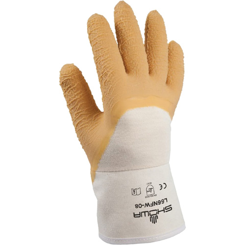 Gants pour usage g&eacute;n&eacute;ral L66NFW, 8/Petit, R&ecirc;vetement Latex de caoutchouc, Enveloppe en Coton Nassau Supply