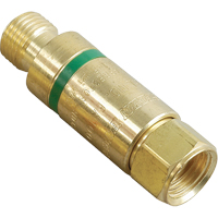 Antiretours pare-flammes - Oxy/gaz combustibles, Gaz combustibles (rouge)/Oxyg&egrave;ne (vert), Style pour adapteur de d&eacute;tendeur Nassau Supply