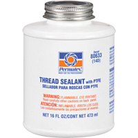 Thread Sealant with PTFE, Brush-Top Can, 473 ml, -54° C - 149° C/-65° F - 300° F AH125 | Nassau Supply