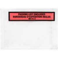 Pochette pour bordereau d'exp&eacute;dition, 5-1/2" lo x 4-1/2" la, Style Insertion par extr&eacute;mit&eacute; Nassau Supply