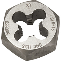 &eacute;crou-fili&egrave;re hexagonal, dia. 7/10", Filet de 1/4"-28, Acier rapide Nassau Supply