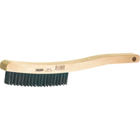 Curved Handle Scratch Brushes, Steel, 3 x 19 Wire Rows, 13-11/16" Long NP248 | Nassau Supply