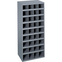 Steel Storage Bin Cabinet, 17-7/8" W x 12" D x 42" H, Grey Nassau Supply