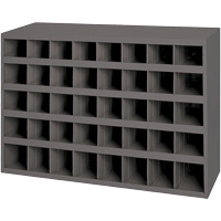 Steel Storage Bin Cabinet, 33-3/4" W x 8-1/2" D x 22-1/4" H, Grey Nassau Supply