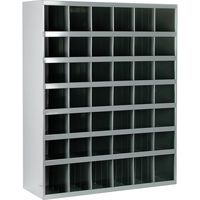 Armoires pour bacs de rangement en acier, 33-3/4" la x 12" p x 42" h, Gris Nassau Supply