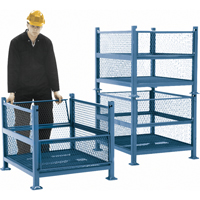 Open Mesh Containers, 2 Drop Gates, 2500 lbs. Capacity, 34.5" W x 40.5" D x 32.25" H CA397 | Nassau Supply