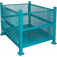Open Mesh Containers, 2 Drop Gates, 3000 lbs. Capacity, 34.5" W x 40.5" D x 32.25" H CA398 | Nassau Supply