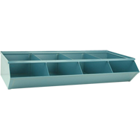Sectional Bin Units, 100 lbs. Cap., 37" W x 18-3/4" D x 7-1/2" H, Blue Nassau Supply