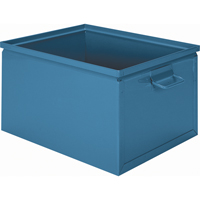 Steel Stacking Box, 7.5" W x 13" D x 6" H, Blue CA813 | Nassau Supply