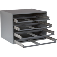 Compartment Box Cabinets, Steel, 4 Slots, 20" W x 15-3/4" D x 15" H, Grey CA965 | Nassau Supply