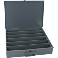 Compartment Steel Scoop Boxes , 18.34" W x 12.16" D x 3.16" H, 6 Horizontal Compartments Nassau Supply