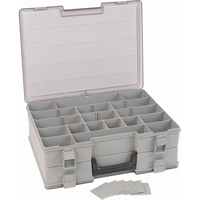 Compartment Case, Plastic, 48 Slots, 15-1/2" W x 11-3/4" D x 5" H, Grey CB500 | Nassau Supply