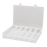 Compact Polypropylene Compartment Cases, 13-1/8" W x 9" D x 2-5/16" H, 6 Compartments CB507 | Nassau Supply