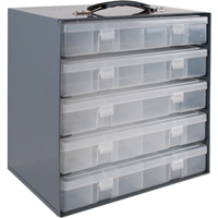 Compartment Box Cabinets, Steel, 5 Slots, 11-1/4" W x 6-3/4" D x 10-3/4" H, Grey Nassau Supply