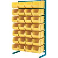 Support stationnaire pour bacs &agrave; un c&ocirc;t&eacute;, 36" la x 12" p x 61" h, 28 bacs Nassau Supply