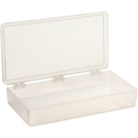 K-Resin Compartment Box, Plastic, 4" W x 8" D x 1-3/16" H, Transparent CB709 | Nassau Supply