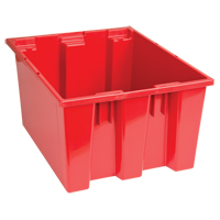 Contenants Stack & Nest, 10" x 19,5" x 15,5", Rouge Nassau Supply