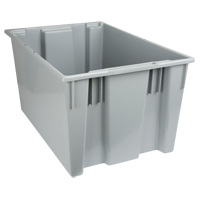 Contenants Stack & Nest, 15" x 29,5" x 19,5", Gris Nassau Supply