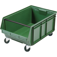 Mobile Giant Stacking Bin, 11-7/8" H x 18-3/8" W x 29" D, 150 lbs. Capacity, Green Nassau Supply