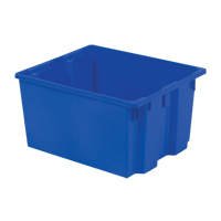 Contenants Stack-N-Nest Polylewton, 13" x 24" x 20", Bleu Nassau Supply